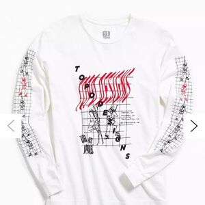 Topo designs urban outfitters White Graphic Long Sleeve Shirt